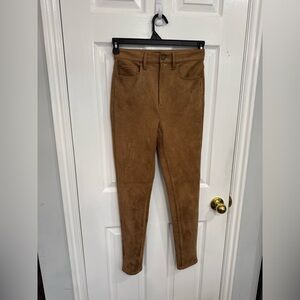 Ann Taylor Skinny Faux Suede Jeans - Camel